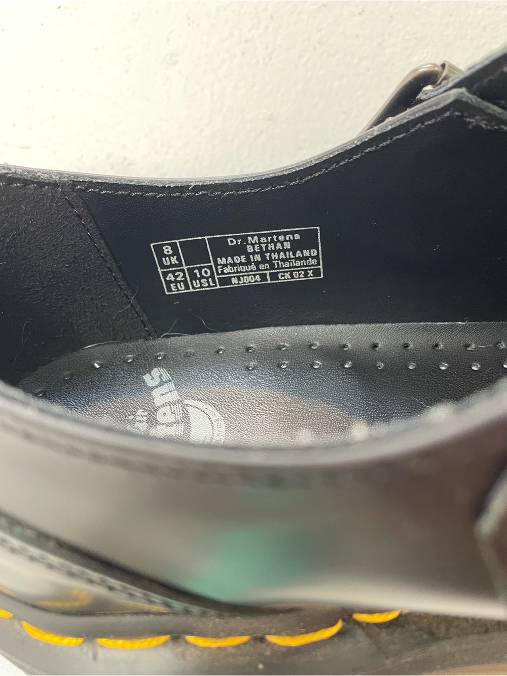 Dr. Martens Bethan Black T-Bar Mary Jane Shoes w/ Quad Platform Sole - Size 10 - Picture 8 of 8